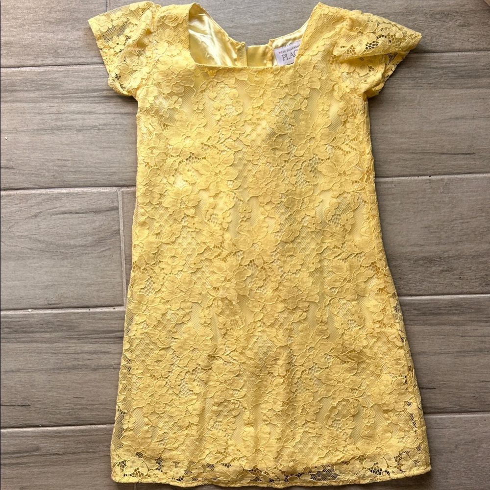 Sunny Yellow Lace Formal Dress